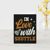 In Liebe mit Shuttle Badminton Enthusiast Karte (Gelbe Blume)