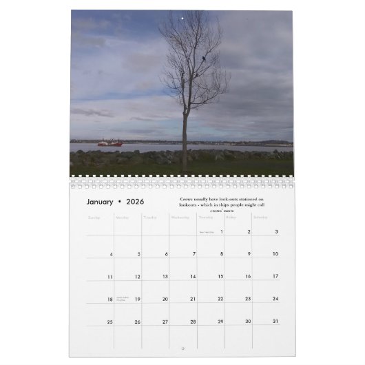 In Liebe & On Guard Crow Calendar Kalender (Jan 2026)