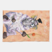 In Liebe Ram - Romantic - Fügen Sie Ihren Text / N Geschirrtuch (Horizontal)