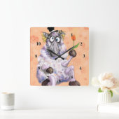 In Liebe Ram - Romantic - Fügen Sie Ihren Text / N Quadratische Wanduhr (Zuhause)