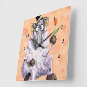 In Liebe Ram - Romantic - Fügen Sie Ihren Text / N Quadratische Wanduhr (Winkel)