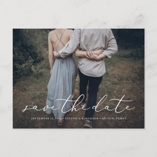 In Liebe Save the Date Postkarte (Vorderseite)