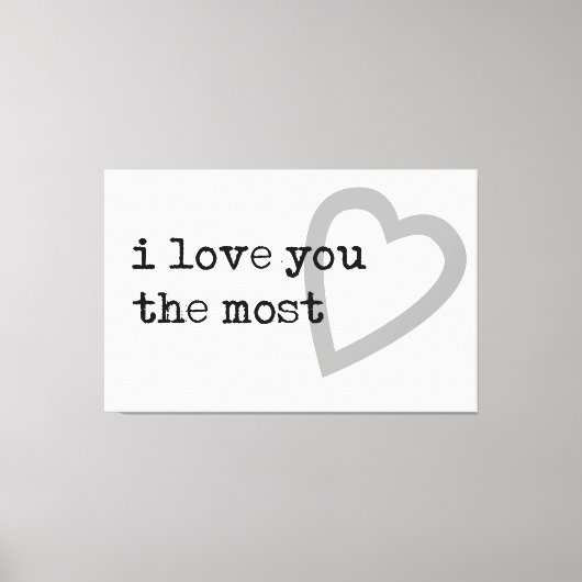 in Liebe Sie das modernste Herz Leinwanddruck (Vorderseite)