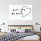in Liebe Sie das modernste Herz Leinwanddruck (Insitu (Schlafzimmer))