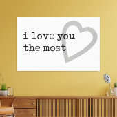 in Liebe Sie das modernste Herz Leinwanddruck (Insitu (Wohnzimmer))