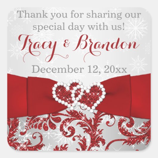 In Liebe ummantelte Hearts Wedding Sticker 3 (Vorderseite)