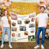 In Liebe und Erinnerungen verpackt FotoCollage Geb Fleecedecke