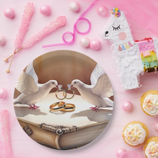 In Liebe vereint Pappteller (Party)