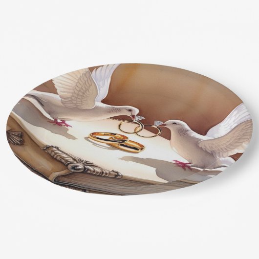 In Liebe vereint Pappteller (Schrägansicht)