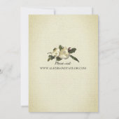 In Liebe - Vintage Magnolia-Hochzeit Einladung (Rückseite)