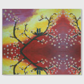 In Liebe, Vögel, Nest Art Wrapping Paper Geschenkpapier (Flach)