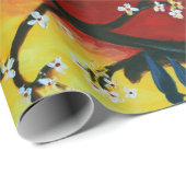 In Liebe, Vögel, Nest Art Wrapping Paper Geschenkpapier (Rolleneckpunkt)