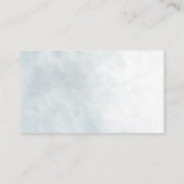 In Liebe Watercolor Blue Floral Wedding Website Begleitkarte (Rückseite)