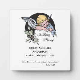 In Liebender Erinnerung Engel – Benutzerdefinierte Fotoplatte