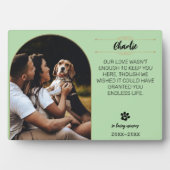 In Liebender Erinnerung Hund Fotoplakette – Person Fotoplatte (Vorderseite)