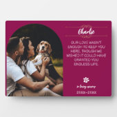 In Liebender Erinnerung Hund Fotoplakette – Person Fotoplatte (Vorderseite)