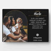 In Liebender Erinnerung Hund Fotoplakette – Person Fotoplatte (Vorderseite)