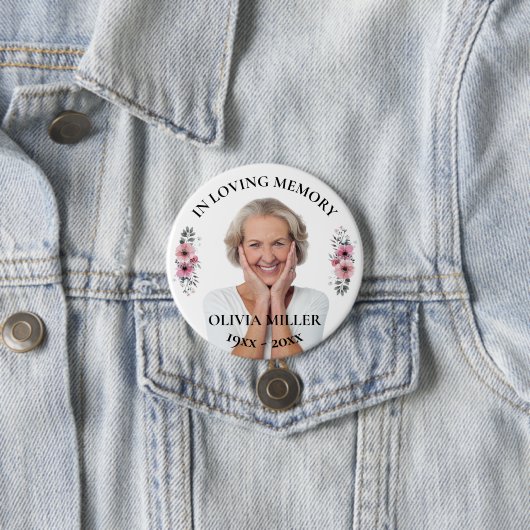 In liebender Erinnerung. Schaltfläche Foto anpasse Button (Beispiel)