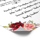 In liebevoll Erinnerung Erinnerung Marsala Hochzei Poster (Ecke)