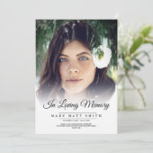 In liebevoll Gedächtnisbeerdigung Foto Beileid Tra Dankeskarte (Stehend Vorderseite)