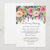 In liebevoll Gedächtnisdienst einladen Einladung (Vorne/Hinten)