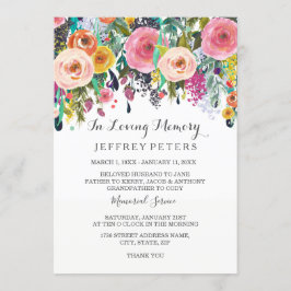 In liebevoll Gedächtnisdienst einladen Einladung