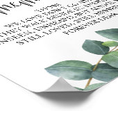 In liebevoll Gedächtnismesse Gedenktisch Sign v16 Poster (Ecke)