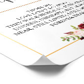 In liebevoll Gedächtnismesse Gedenktisch Sign v5 Poster (Ecke)