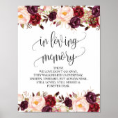 In liebevoll Gedächtnismesse Gedenktisch Sign v9 Poster (Vorne)