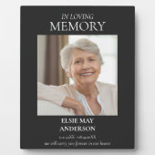 In liebevollem Erinnerung elegantes Foto Fotoplatte (Vorderseite)