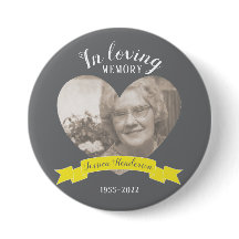 In liebevollem Erinnerung Foto Herz gelb Band