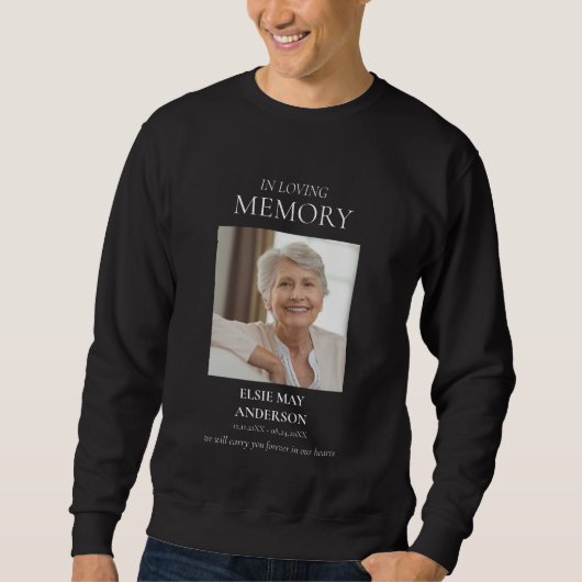 In liebevollem Erinnerung Oma Foto Sweatshirt (Vorderseite)