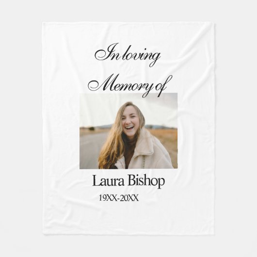 In liebevollem Gedächtnis der Beerdigung Keepake N Fleecedecke (Vorderseite)