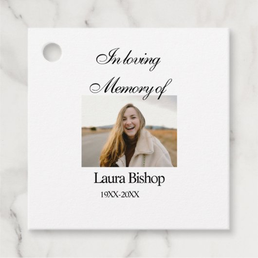 In liebevollem Gedächtnis der Beerdigung Keepake N Geschenkanhänger (Vorderseite)