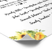 In liebevollem Gedächtnis Erinnerung Sonnenblumen  Poster (Ecke)