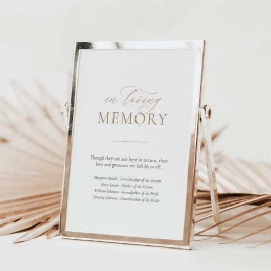 In liebevollem Gedächtnis Gedenktafel Poster