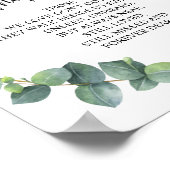 In liebevollem Gedächtnis Gedenktisch Hochzeit Sig Poster (Ecke)