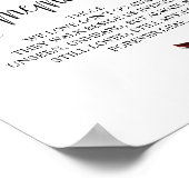 In liebevollem Gedächtnis Gedenktisch Hochzeit Sig Poster (Ecke)