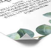 In liebevollem Gedächtnis Gedenktisch Hochzeit Sig Poster (Ecke)