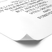 In liebevollem Gedächtnis Gedenktisch Hochzeit Sig Poster (Ecke)