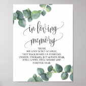 In liebevollem Gedächtnis Gedenktisch Hochzeit Sig Poster (Vorne)