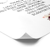 In liebevollem Gedächtnis Gedenktisch Hochzeit Sig Poster (Ecke)