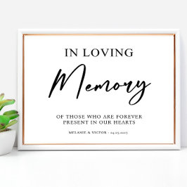 In liebevollem Gedächtnis Hochzeit Sign Poster