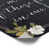 In liebevollem Gedächtnis Hochzeitszeichen Elfenbe Poster (Ecke)