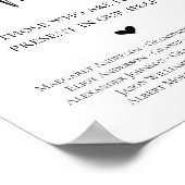 In liebevollem Gedächtnis Hochzeitszeichen Poster (Ecke)