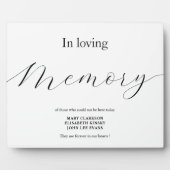 In liebevollem Gedächtnis Hochzeitszeichen Tableto Fotoplatte (Vorderseite)