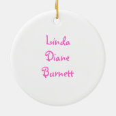 In liebevollem Gedächtnis Keramik Ornament (Hinten)