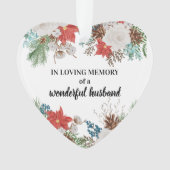 In liebevollem Gedächtnis Poinsettia Kiefernfüße H Ornament (Vorderseite)