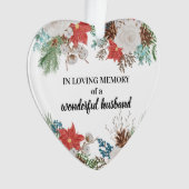 In liebevollem Gedächtnis Poinsettia Kiefernfüße H Ornament (Vorderseite)