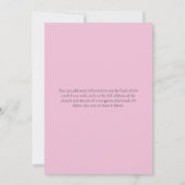 in liebevollem Gedächtnis rosa Regenbogenbaby Beer Einladung (Rückseite)